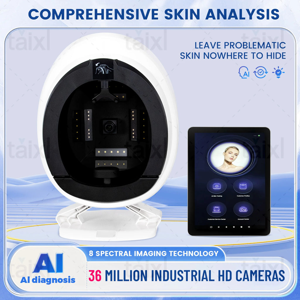 AI Skin Analyzer Facial Machine 15.6 inch 3D Facial Skin Analyzer Machine Skin Analysis Scanner CE Certification Ship From US