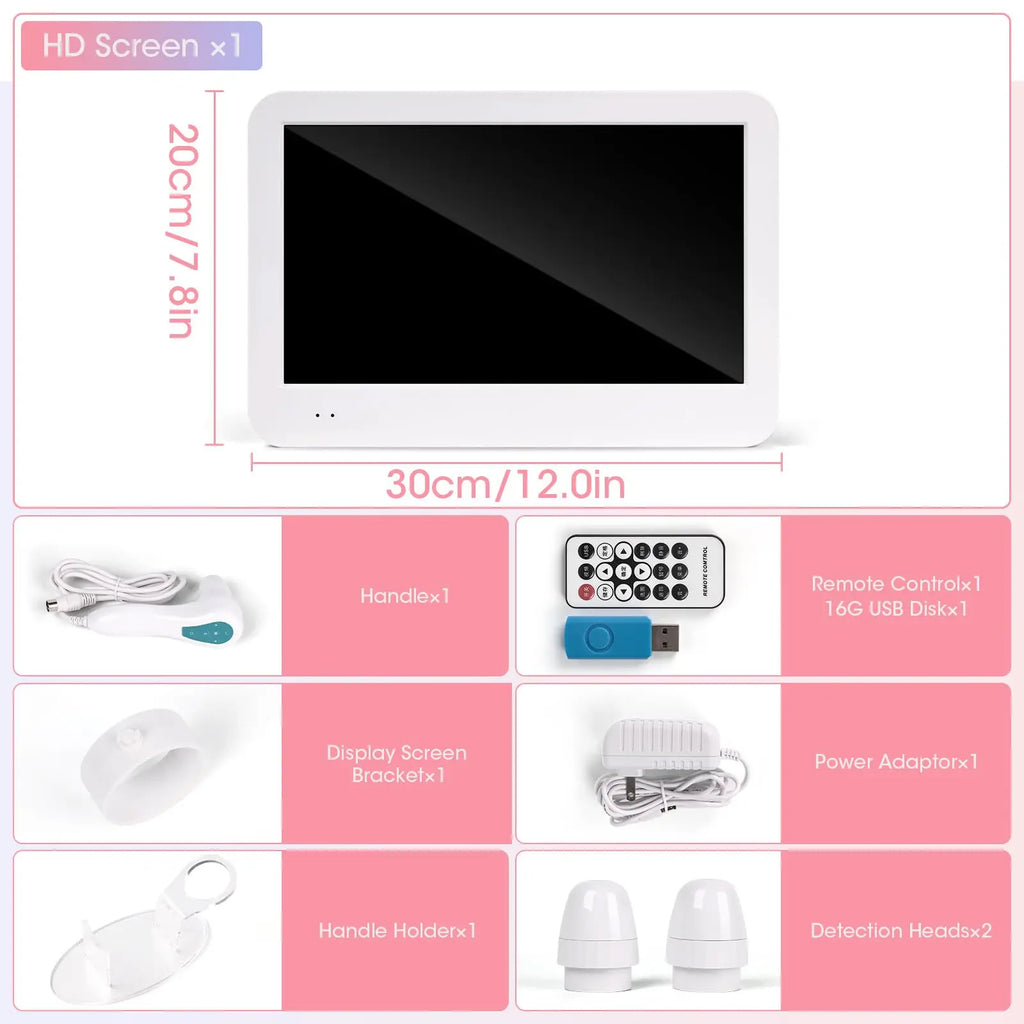 12" Scalp Analysis Machine Skin Tester Diagnosis Digital Analyzer Hair Detector Microscope Hair Follicle Health Detection Camera