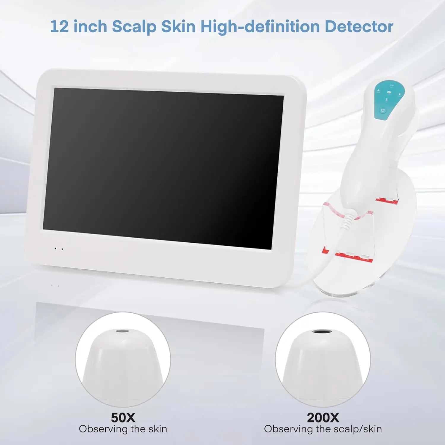 12" Scalp Analysis Machine Skin Tester Diagnosis Digital Analyzer Hair Detector Microscope Hair Follicle Health Detection Camera