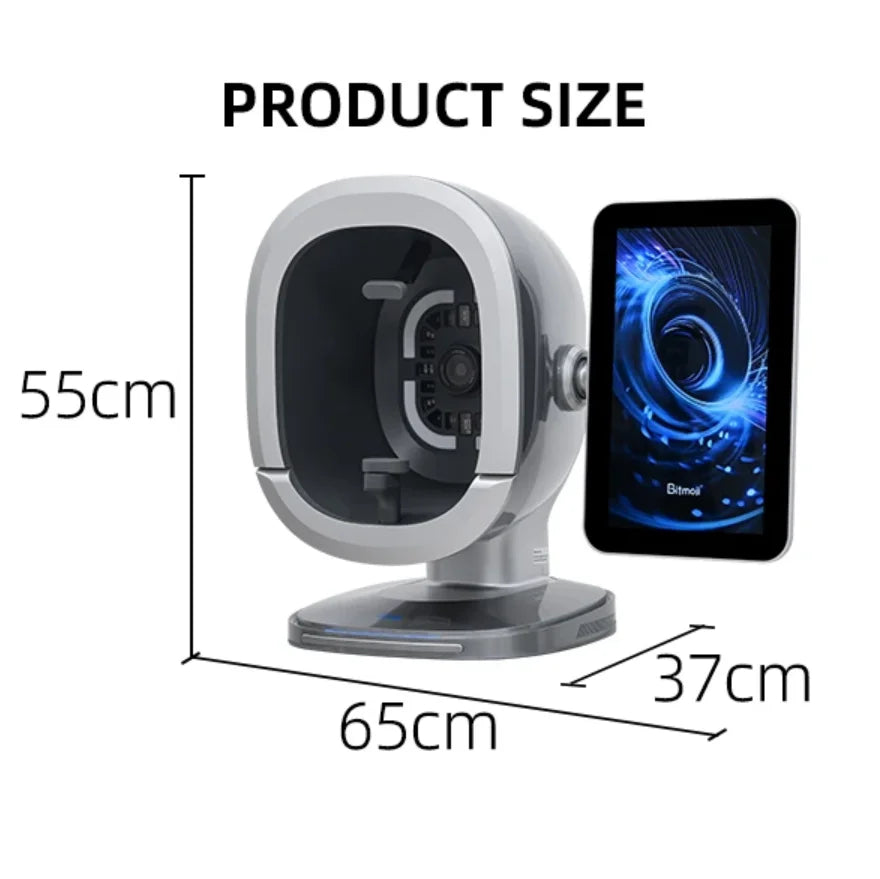 AI Skin Analyzer Machine  Face Scanner with WiFi,Auto Face Recognition 10 Skin Problems Detection 3D Analysis  30M Clinical Data