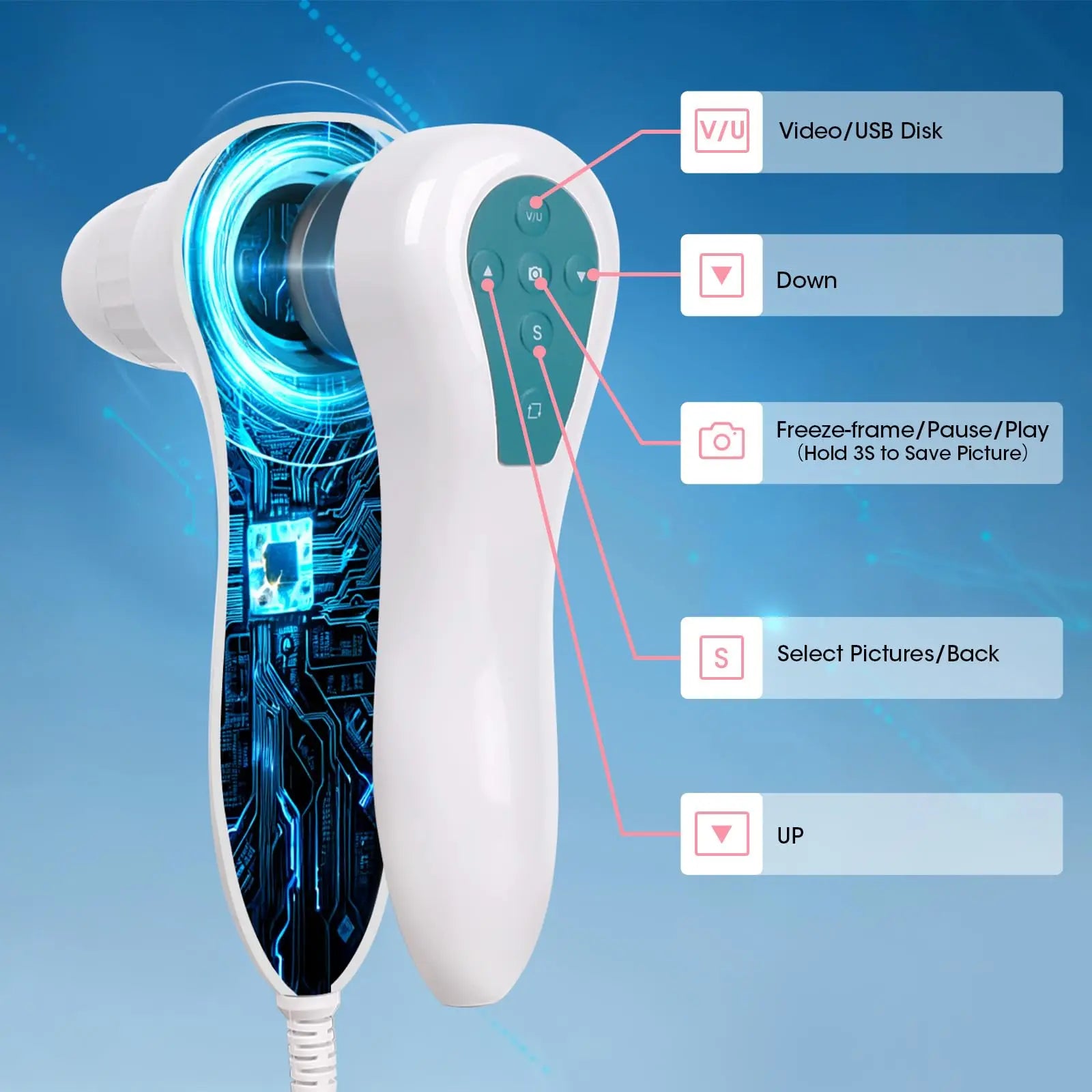 12" Scalp Analysis Machine Skin Tester Diagnosis Digital Analyzer Hair Detector Microscope Hair Follicle Health Detection Camera