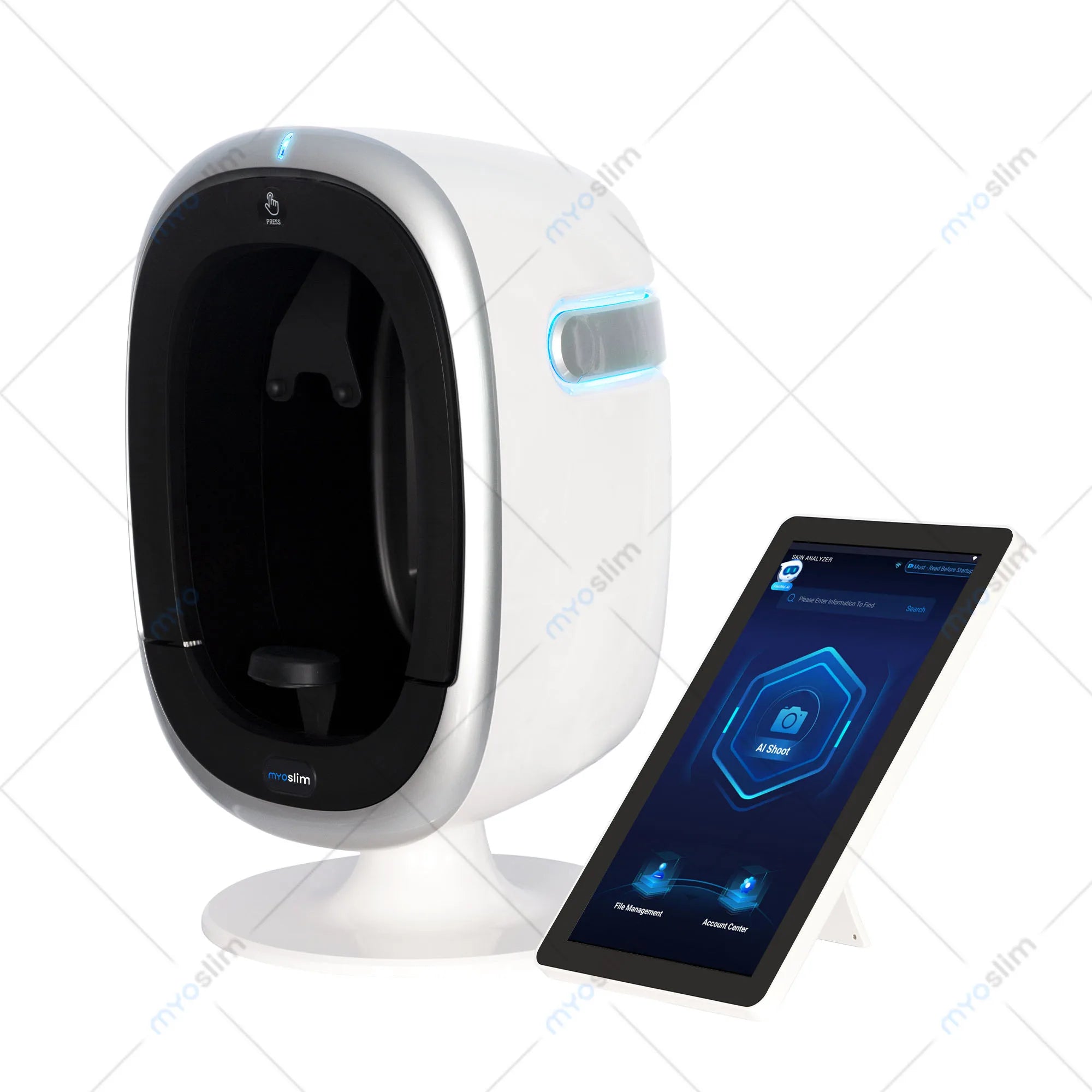 Facial Skin Analysis Machine 15.6inch 12 Million PX Dual Hd Camera AI Technology Three Light To Analyzei Precise Analysis Result