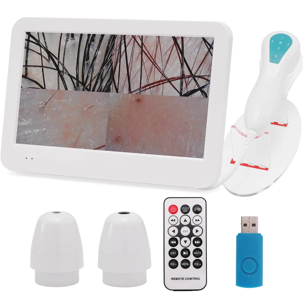 12" Scalp Analysis Machine Skin Tester Diagnosis Digital Analyzer Hair Detector Microscope Hair Follicle Health Detection Camera