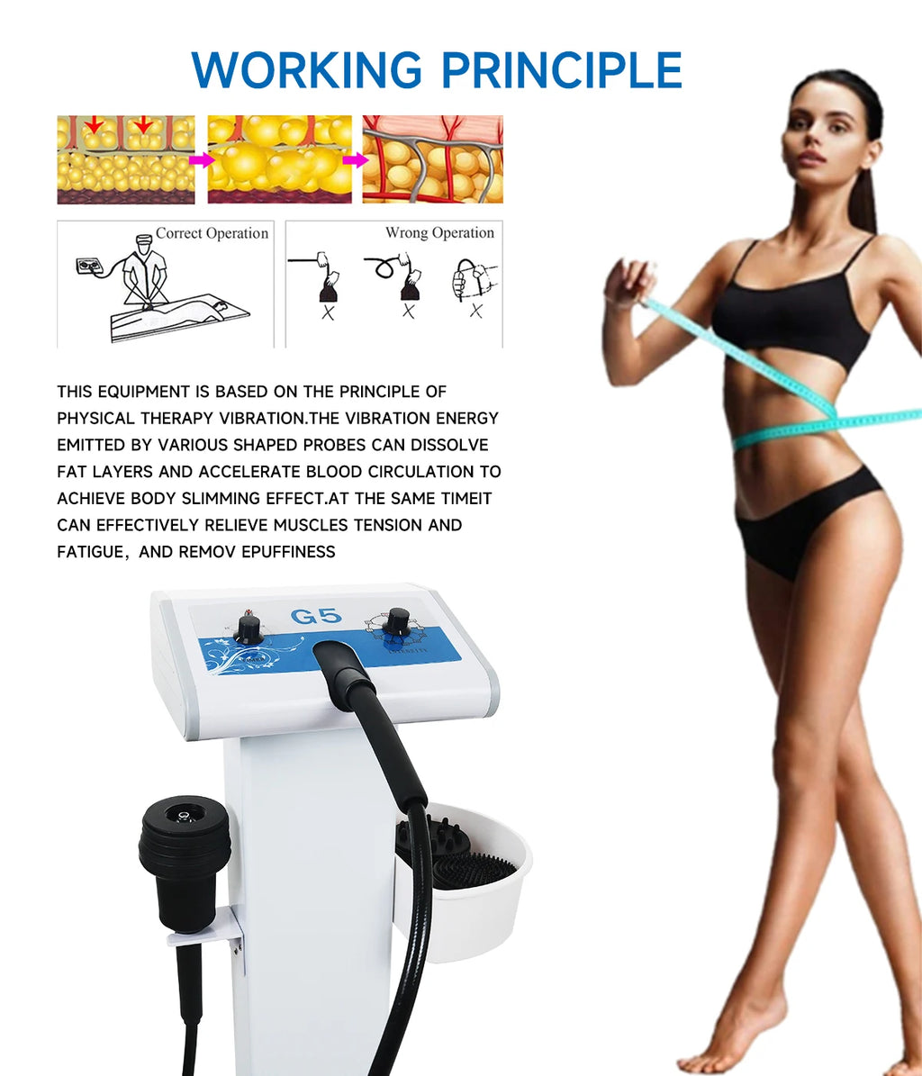 G5 Vibrating Massager Body Slimming Machine Fat Burner Shaping Weight Loss Device High Frenquency Vibrator Waist Massage Beauty