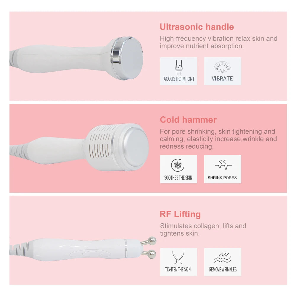 6 in 1 Hydrogen Oxygen Small Bubble Machine Facial Cleanser Hydro Dermabrasion Water Oxygen Spray Beauty Equipment Skin Tighten