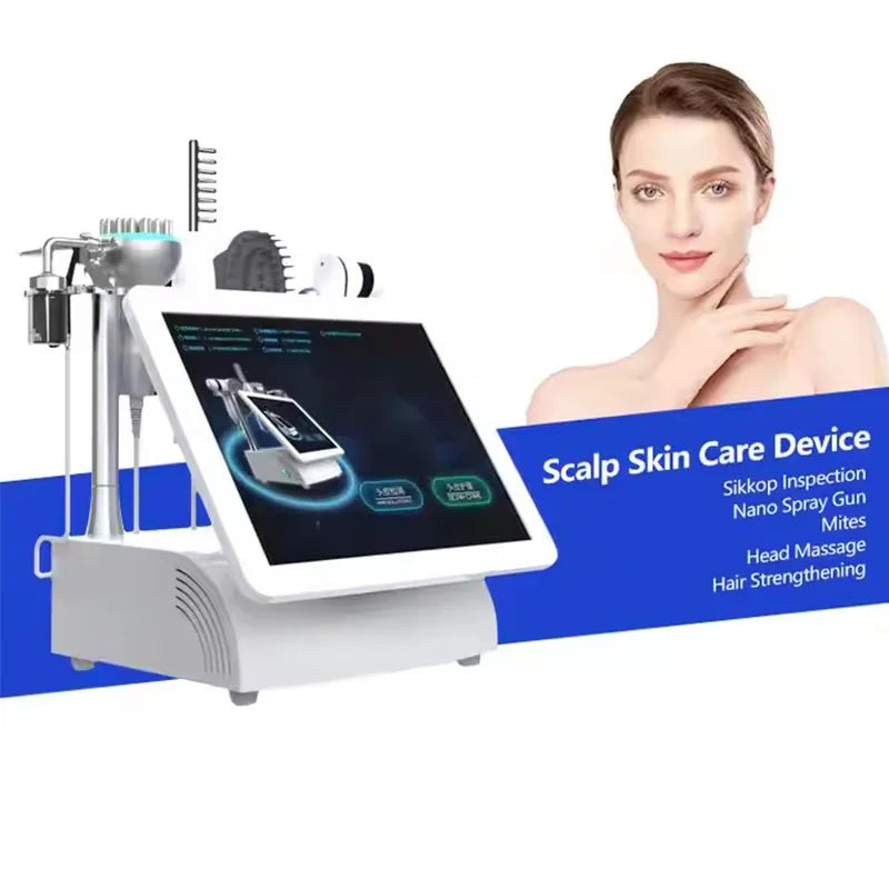 Professional Hair Scalp Analysis Machine 5 In1 Oil Hair Analysis Anti Skin Care Oxygen Scalp Scanner Hair Analyzer