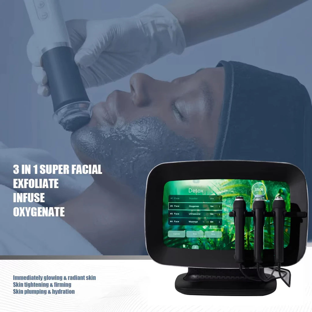 3 In 1 Oxygenation Pods Skin Tightening CO2 Bubble Pen Facial Exfoliation Capsule Face Massage Hydra Oxygen Facial Machine CE