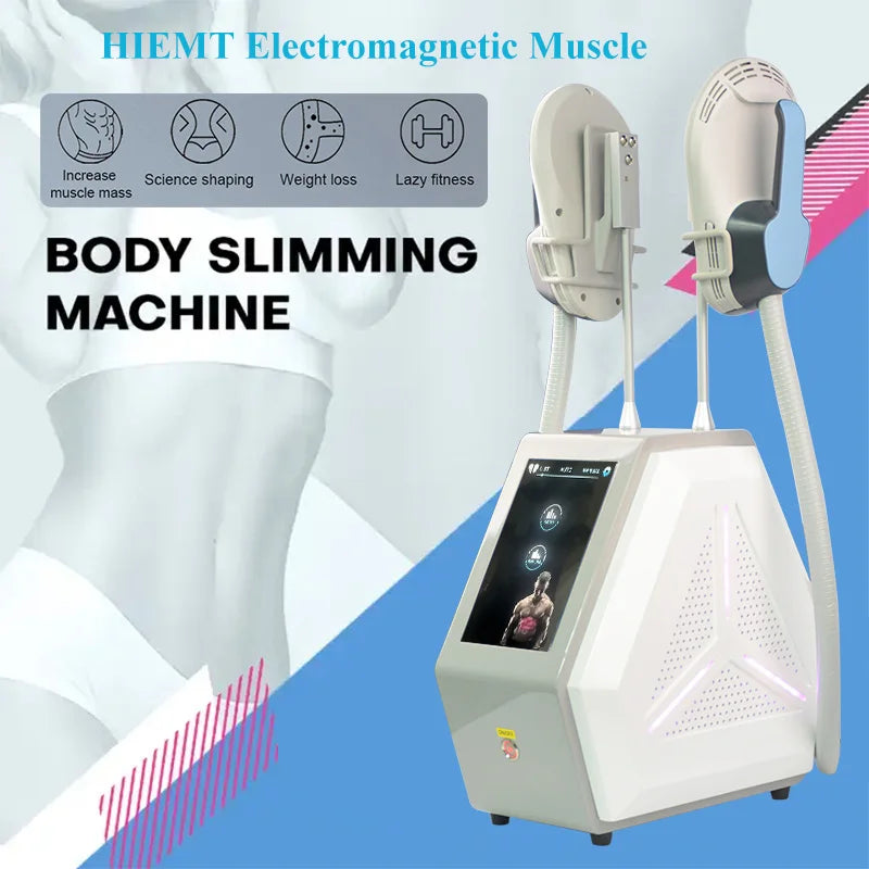 Portable Muscle Building Machine 2 handles Fat Body Shaping Muscle For Beauty Equipment Fat Cell Remove Muscle Increase hiemt