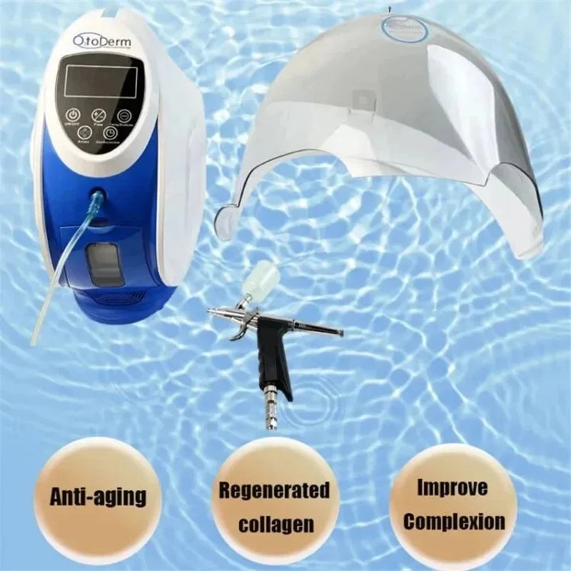 O2toderm Oxygen Therapy Facial Machine Portable Dome Anti Aging Skin Rejuvenation Beauty Device